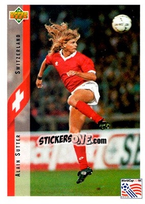 Sticker Alain Sutter - World Cup USA 1994. Contenders English/Spanish n. 130 - Upper Deck