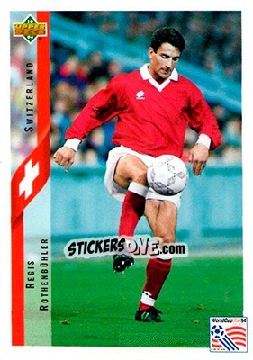 Sticker Regis Rothenbüler - World Cup USA 1994. Contenders English/Spanish - Upper Deck