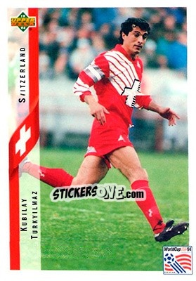 Sticker Kubilay Turkyilmaz - World Cup USA 1994. Contenders English/Spanish - Upper Deck
