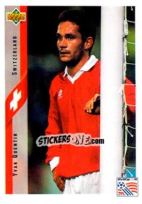 Sticker Yvan Quentin - World Cup USA 1994. Contenders English/Spanish - Upper Deck