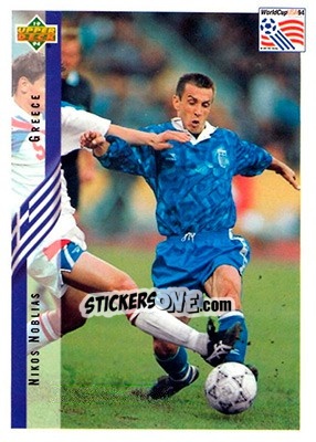 Sticker Nikos Nobilas - World Cup USA 1994. Contenders English/Spanish - Upper Deck