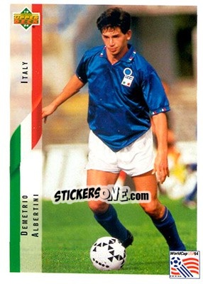 Sticker Demetrio Albertini - World Cup USA 1994. Contenders English/Spanish - Upper Deck