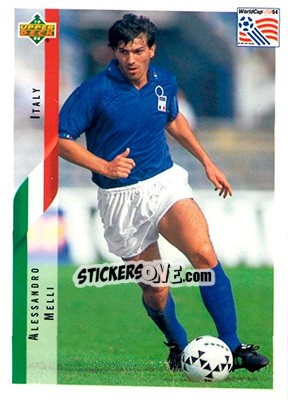 Sticker Alessandro Melli - World Cup USA 1994. Contenders English/Spanish - Upper Deck
