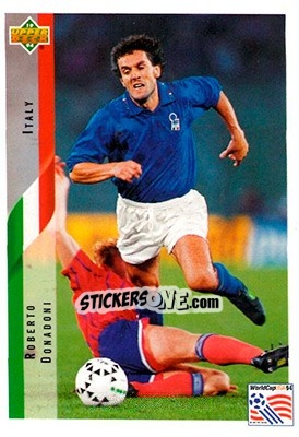 Sticker Roberto Donadoni - World Cup USA 1994. Contenders English/Spanish - Upper Deck
