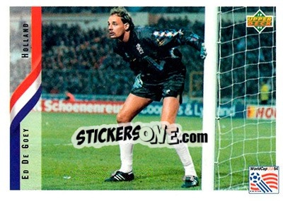Sticker Ed De Goey - World Cup USA 1994. Contenders English/Spanish - Upper Deck