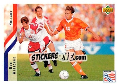 Sticker Rob Witschge - World Cup USA 1994. Contenders English/Spanish - Upper Deck