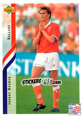 Sticker Johhny Bosman - World Cup USA 1994. Contenders English/Spanish - Upper Deck