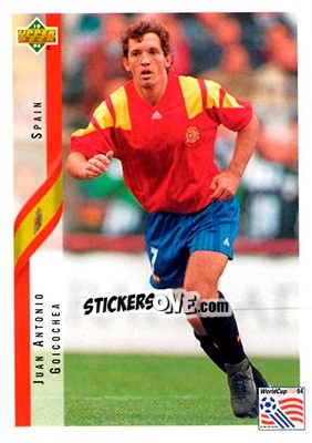 Sticker Juan Antonio Goicochea - World Cup USA 1994. Contenders English/Spanish - Upper Deck