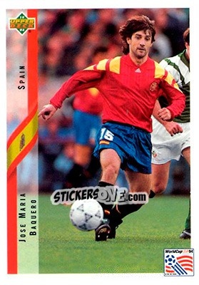 Cromo Jose Maria Barquero - World Cup USA 1994. Contenders English/Spanish - Upper Deck
