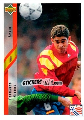 Sticker Fernando Hiero - World Cup USA 1994. Contenders English/Spanish - Upper Deck