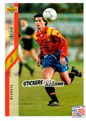Sticker Alkorta - World Cup USA 1994. Contenders English/Spanish - Upper Deck