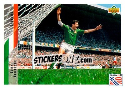 Sticker John Aldridge - World Cup USA 1994. Contenders English/Spanish - Upper Deck