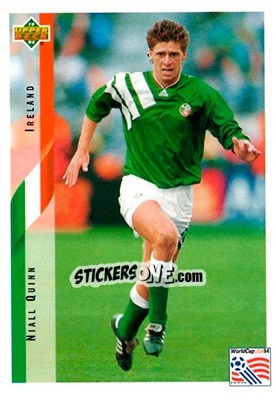 Sticker Niall Quinn - World Cup USA 1994. Contenders English/Spanish n. 210 - Upper Deck