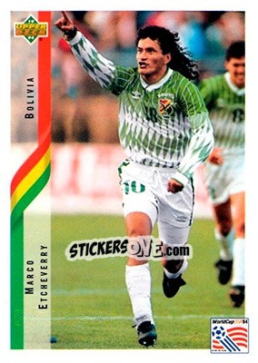 Sticker Marco Etcheverry - World Cup USA 1994. Contenders English/Spanish - Upper Deck