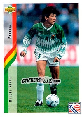 Cromo Miguel Rimba - World Cup USA 1994. Contenders English/Spanish - Upper Deck