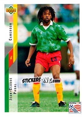 Cromo Jean-Clude Pagal - World Cup USA 1994. Contenders English/Spanish - Upper Deck