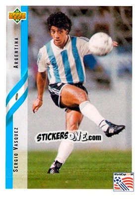 Sticker Sergio Vasquez - World Cup USA 1994. Contenders English/Spanish - Upper Deck