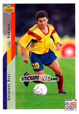 Cromo Gheorghe Hagi - World Cup USA 1994. Contenders English/Spanish - Upper Deck