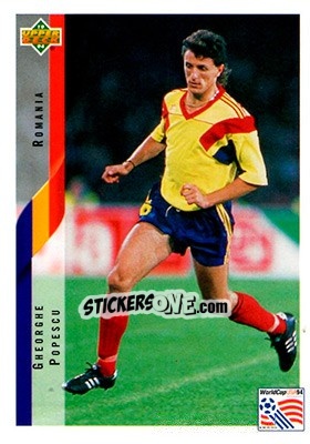 Figurina Gheorghe Popescu - World Cup USA 1994. Contenders English/Spanish - Upper Deck