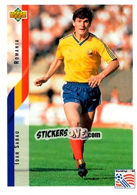 Sticker Ioan Sabau - World Cup USA 1994. Contenders English/Spanish - Upper Deck
