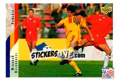 Sticker Miodrag Belodedeci - World Cup USA 1994. Contenders English/Spanish - Upper Deck