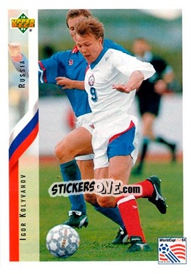 Sticker Igor Kolyvanov - World Cup USA 1994. Contenders English/Spanish - Upper Deck