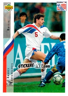Sticker Andrei Kantcelskis - World Cup USA 1994. Contenders English/Spanish - Upper Deck