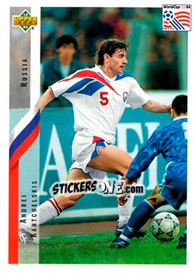 Sticker Andrei Kancelskis - World Cup USA 1994. Contenders English/Spanish n. 250 - Upper Deck