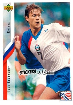 Sticker Igor Ledyakhov - World Cup USA 1994. Contenders English/Spanish - Upper Deck