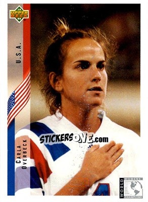 Sticker Carla Overbeck - World Cup USA 1994. Contenders English/Spanish - Upper Deck