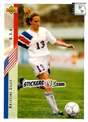 Sticker Kristine Lilly - World Cup USA 1994. Contenders English/Spanish - Upper Deck
