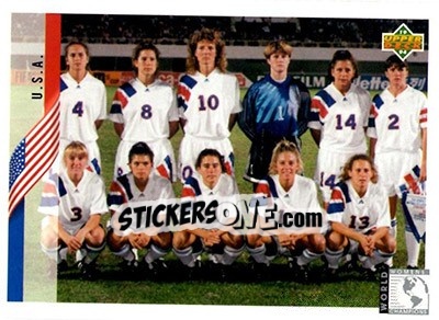 Sticker Team Photo - World Cup USA 1994. Contenders English/Spanish - Upper Deck