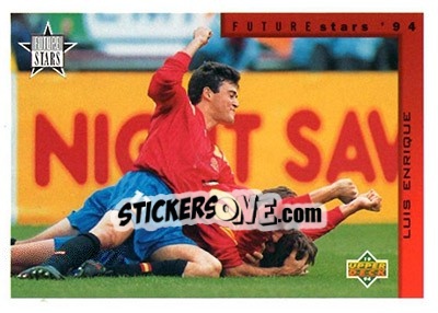 Sticker Luis Enrique - World Cup USA 1994. Contenders English/Spanish - Upper Deck