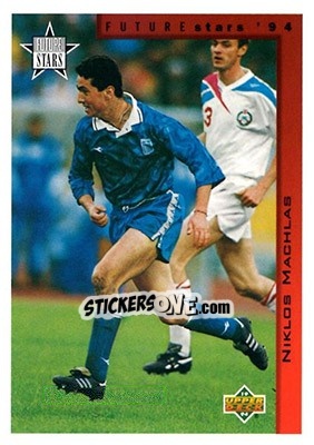 Sticker Nikolaos Machlas - World Cup USA 1994. Contenders English/Spanish - Upper Deck