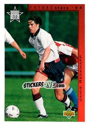 Sticker Jamie Redknapp - World Cup USA 1994. Contenders English/Spanish - Upper Deck