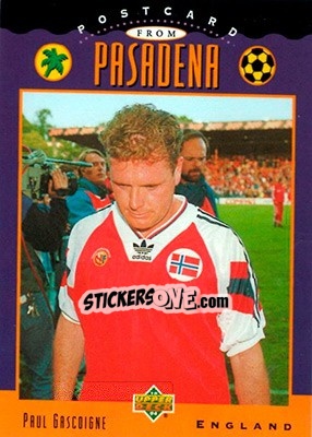 Sticker Paul Gascoigne - World Cup USA 1994. Contenders English/Spanish - Upper Deck