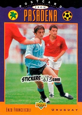 Sticker Enzo Francescoli - World Cup USA 1994. Contenders English/Spanish n. 309 - Upper Deck