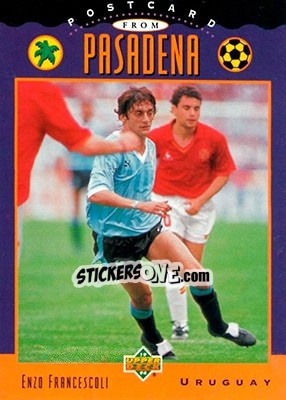 Figurina Enzo Francescoli - World Cup USA 1994. Contenders English/Spanish - Upper Deck