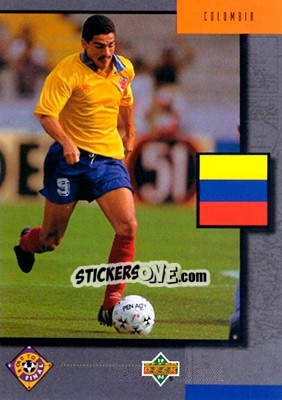 Sticker Colombia - World Cup USA 1994. Contenders English/Spanish - Upper Deck