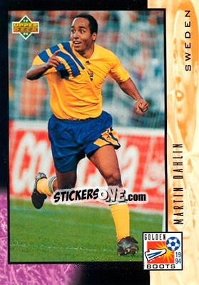 Sticker Martin Dahlin - World Cup USA 1994. Contenders English/Spanish - Upper Deck