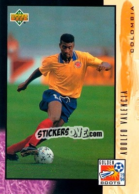 Figurina Adolfo Valencia - World Cup USA 1994. Contenders English/Spanish - Upper Deck