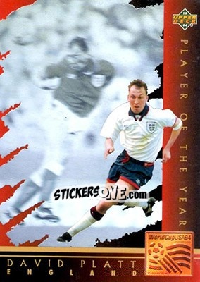 Sticker David Platt - World Cup USA 1994. Contenders English/Spanish - Upper Deck
