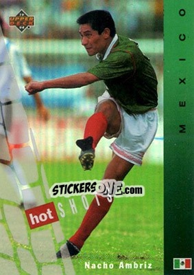 Sticker Nacho Ambriz - World Cup USA 1994. Contenders English/Spanish - Upper Deck
