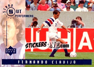 Sticker Fernando Clavijo - World Cup USA 1994. Contenders English/Spanish - Upper Deck