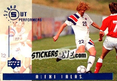 Sticker Alexi Lalas - World Cup USA 1994. Contenders English/Spanish - Upper Deck