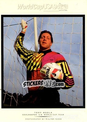 Sticker Tony Meola - World Cup USA 1994. Contenders English/Spanish - Upper Deck