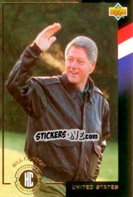 Cromo Bill Clinton - World Cup USA 1994. Contenders English/Spanish - Upper Deck