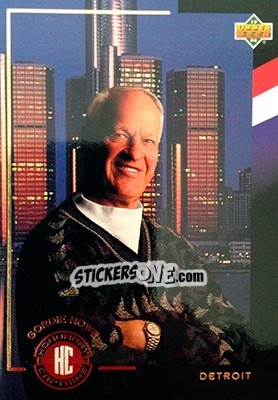 Sticker Gordie Howe - World Cup USA 1994. Contenders English/Spanish - Upper Deck