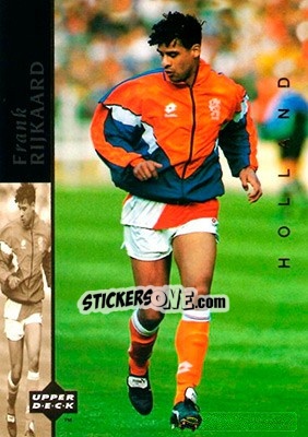 Sticker Frank Rijkard - World Cup USA 1994. Contenders English/Spanish - Upper Deck