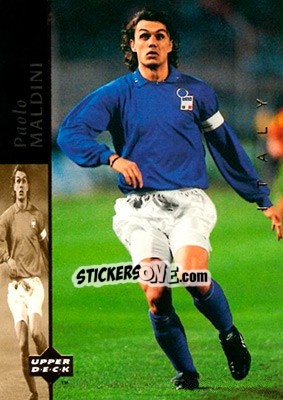 Sticker Paolo Maldini - World Cup USA 1994. Contenders English/Spanish n. WCS6 - Upper Deck
